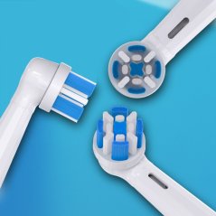 KOMA NK21 - Náhradní hlavice kompatibilní s Braun Oral-B iO Gentle Care, bílé, 4ks