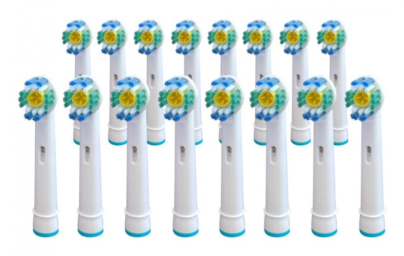 KOMA NK07 - Súprava 16 ks náhradných certifikovaných hlavíc ku kefkám Braun Oral-B 3D WHITE