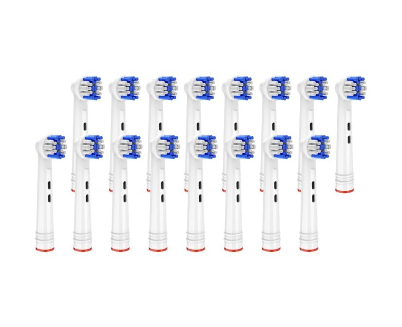 KOMA NK15 - Satz mit 16 Ersatzköpfen, kompatibel mit Braun Oral-B Precision Clean Zahnbürsten