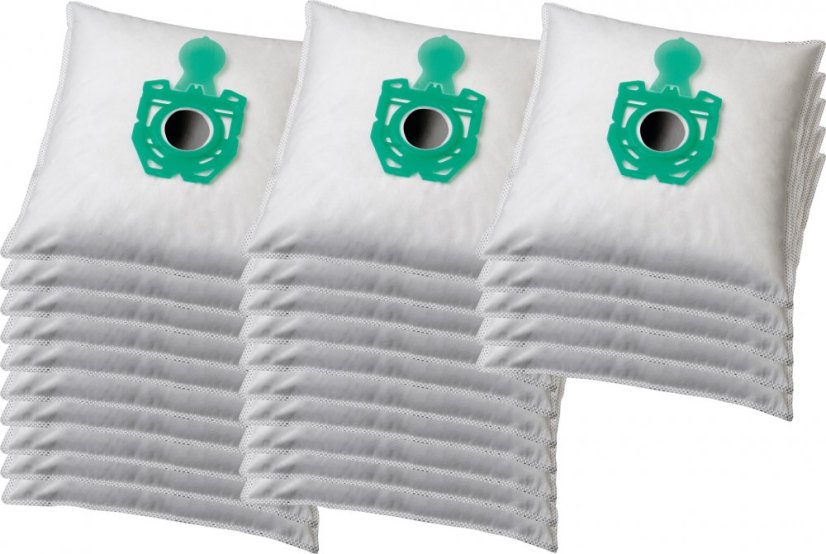 KOMA ZE04PL – Set mit 25 Stück Staubsaugerbeuteln mit Kunststoffstaubsperre für Zelmer Twist, Twister Staubsauger