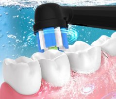 KOMA NK20 - Náhradní hlavice kompatibilní s Braun Oral-B iO Ultimate Clean, černé, 4ks