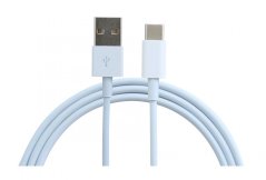 KOMA Synchronizační a nabíjecí kabel USB-A 3.0 / USB-C, 2 metry, až 5A, bílý