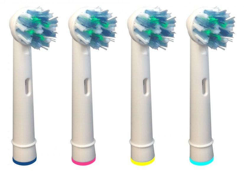 KOMA NK01 - Zertifizierte Ersatzköpfe für Braun Oral-B Cross Action Zahnbürsten, 4 Stück