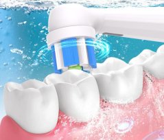 KOMA NK19 - Náhradní hlavice kompatibilní s Braun Oral-B iO Ultimate Clean, bílé, 4ks