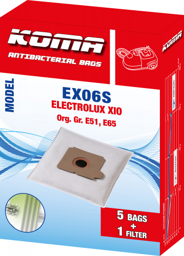 EX06S - Set mit 25 Stück Staubsaugerbeuteln für Electrolux XIO Staubsauger