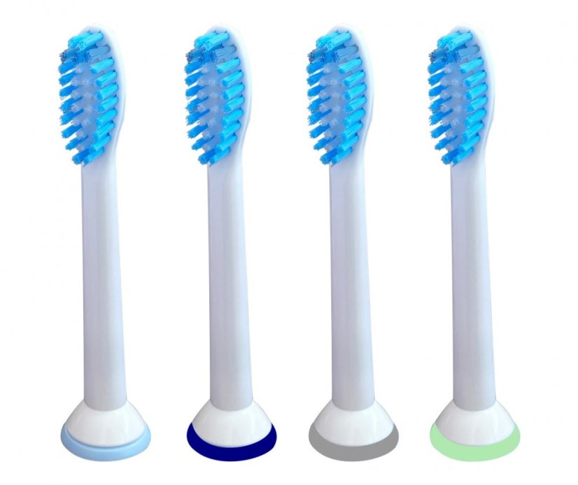KOMA NK04 - Zertifizierte Ersatzköpfe für Philips Sonicare SENSITIVE HX6054 Zahnbürsten, 4 Stück