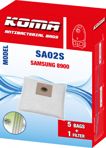 SA02S – Set mit 25 Stück Staubsaugerbeuteln für Samsung 8900 Staubsauger