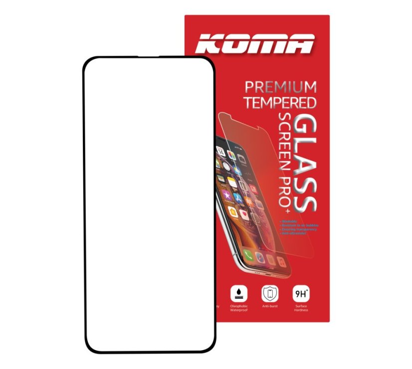 KOMA Tvrzené sklo Full Cover pro Samsung A52 4G, zaoblení 3D, tvrdost 9H KOMA Tvrzené sklo Full Cover pro Samsung A52 4G, zaoblení 3D, tvrdost 9H