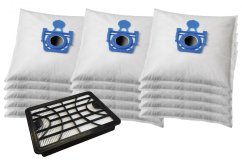 KOMA ZE01PL - Sada príslušenstva pre vysávače Zelmer, Cobra, Flip, Furio, 15 vreciek s plastovým čelom, 1ks Hepa filter