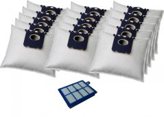 KOMA SB01S - Zubehörsatz für Electrolux, AEG, Philips Staubsauger, 15 Staubsaugerbeutel, 1 Hepa-Filter