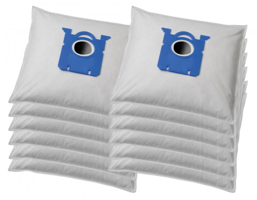 KOMA SB01PL - Set mit 12 Stück Staubsaugerbeuteln mit Kunststoffstaubsperre für Electrolux S-Bag Staubsauger