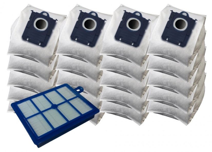 KOMA SB03PL - Zubehörsatz für Electrolux, AEG, Philips Staubsauger, 20 Staubsaugerbeutel, 1 Hepa-Filter