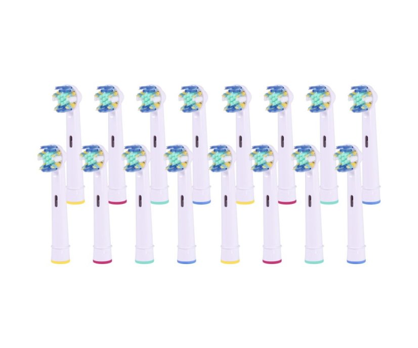 KOMA NK10 - Sada 16 náhradných hlavíc kompatibilných s Braun Oral-B Floss Action EB25A