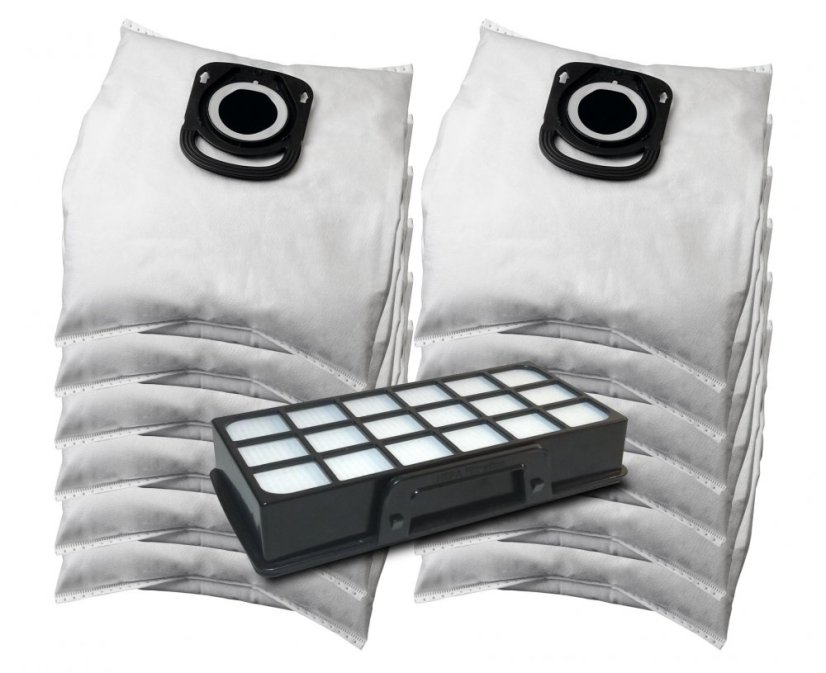 KOMA WB03PL - Zubehörsatz für Rowenta RO6441 Silence Force EXTREME Staubsauger, 12 Staubsaugerbeutel, 1 Hepa-Filter