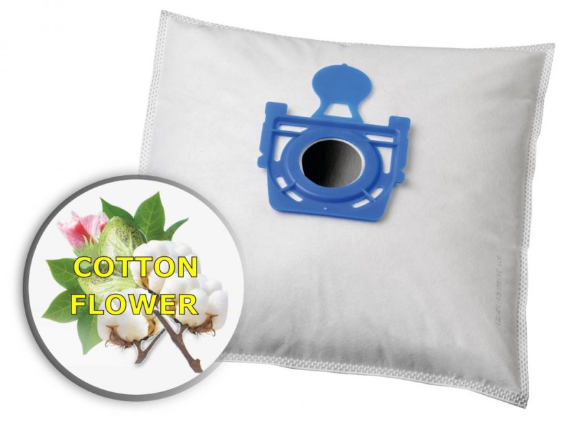 KOMA ZE01PL - Aromatische Beutel aus Baumwolle Blume für Zelmer Cobra, Flip, Furio, 4 Stk.