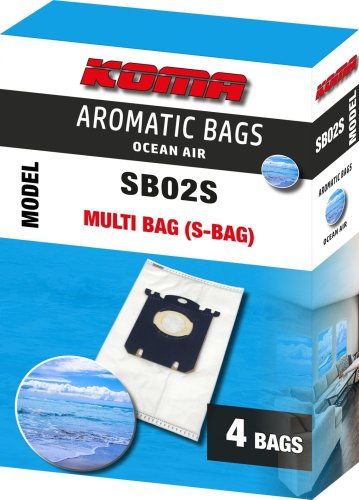 KOMA SB02S - Aromabeutel mit Meeresduft für Electrolux Staubsauger, 4 Stück