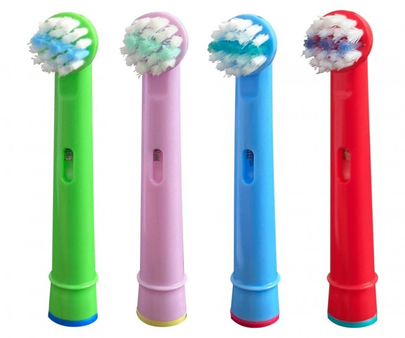 KOMA NK06 - Zertifizierte Ersatzköpfe für Braun Oral-B KIDS Zahnbürsten, 4 Stück