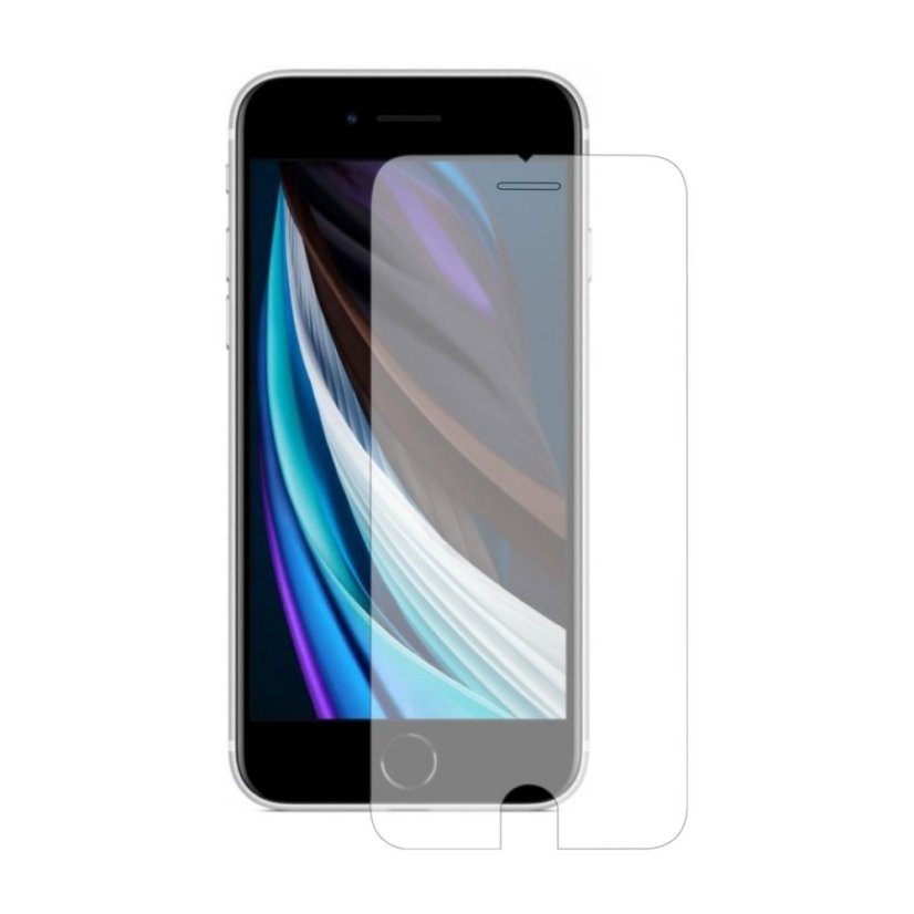 KOMA Gehärtetes Schutzglas für iPhone SE 2020, Rundheit 2,5 D, Härte 9H