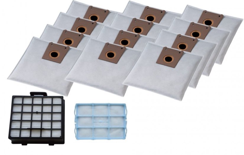 KOMA BS67S - Zubehörsatz für Bosch typ G, Siemens Staubsauger, 12 Staubsaugerbeutel, 1 Hepa-Filter und Motorfilter