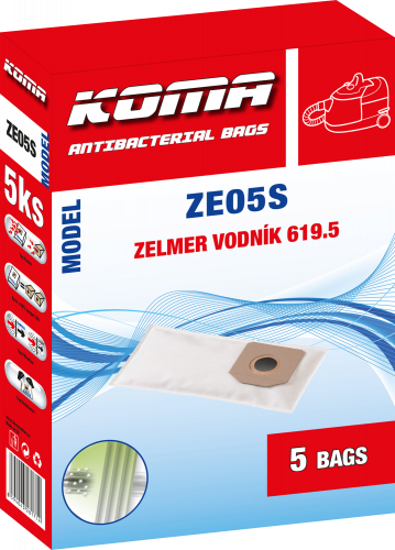 ZE05S - Set mit 25 Stück Staubsaugerbeuteln für Zelmer Wodnik Staubsauger