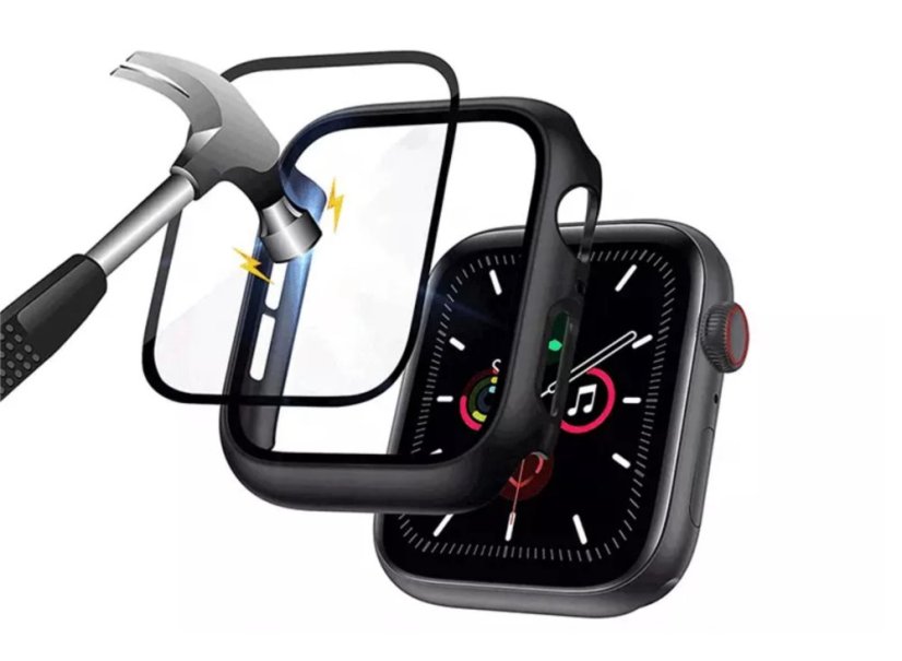 Ochranný kryt s tvrdeným sklom pre Apple Watch 38 mm (Series 1,2,3), priehľadný