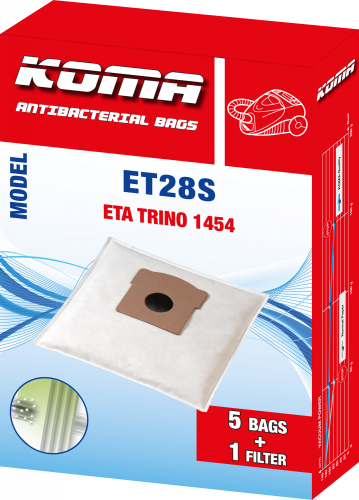 ET28S - Set mit 25 Stück Staubsaugerbeuteln für ETA Trino 1454 Staubsauger