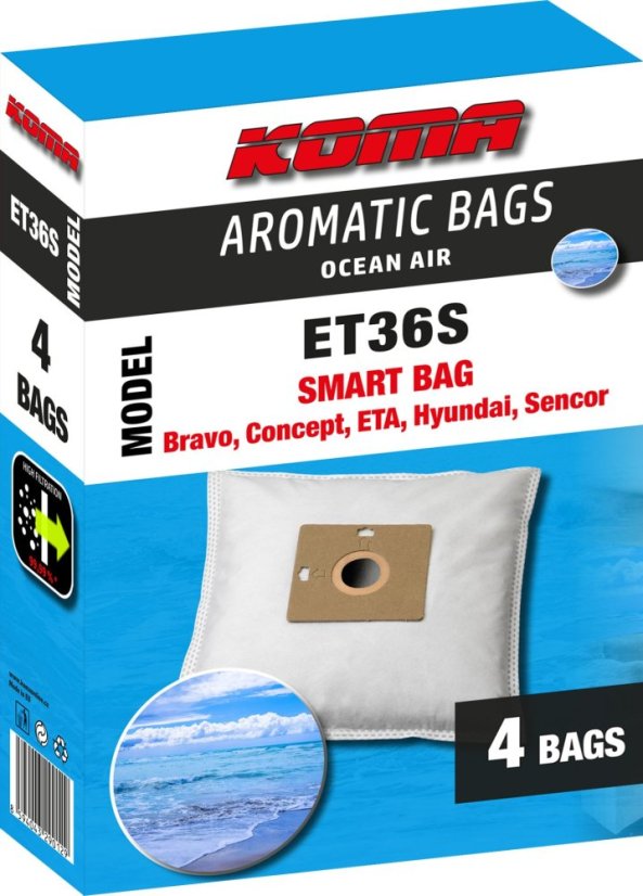 KOMA ET36S AROMATIC BAGS OCEAN AIR - Smart Bag, 4ks