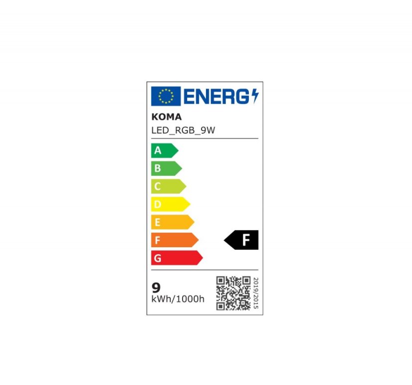 KOMA Inteligentná LED žiarovka 9W, pätica E27, RGB, Wifi