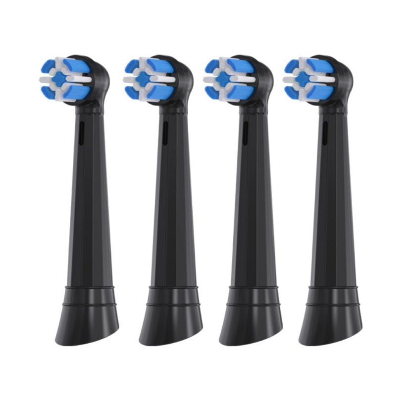 KOMA NK22 - Ersatzköpfe kompatibel mit Braun Oral-B iO Gentle Care, schwarz, 4 Stück