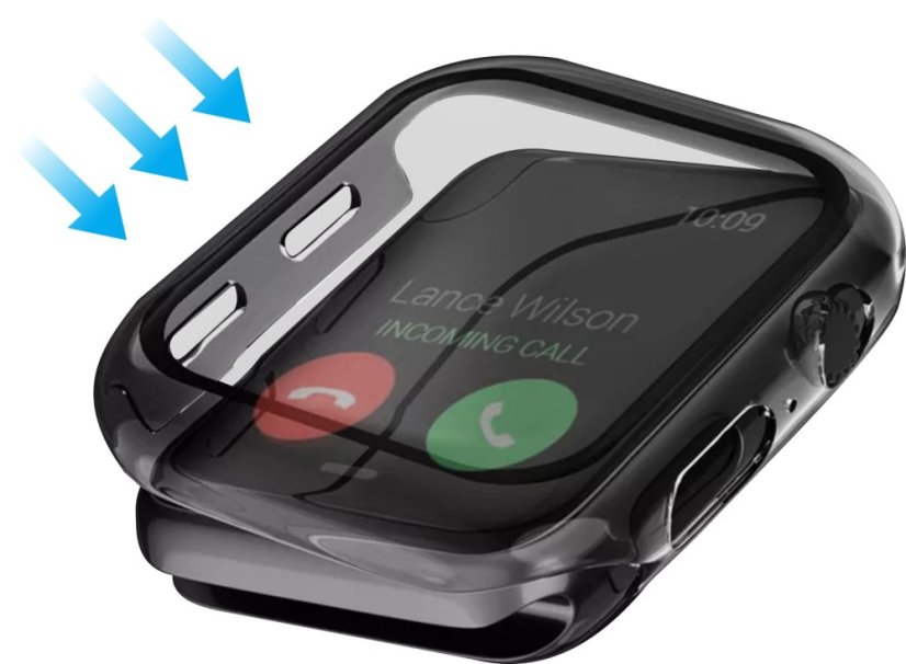 Ochranný kryt s tvrdeným sklom pre Apple Watch 38 mm (Series 1,2,3), priehľadný