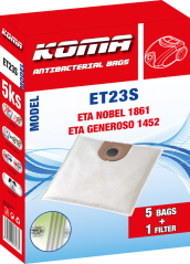 KOMA ET23S - Sáčky do vysavače ETA Nobel 1861, textilní, 5ks