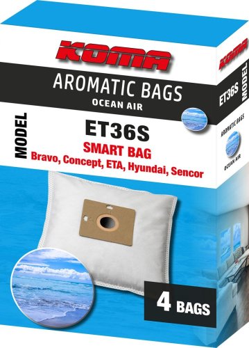 KOMA ET36S - Aromabeutel mit Meeresduft für ETA e-Bag, 4 Stück