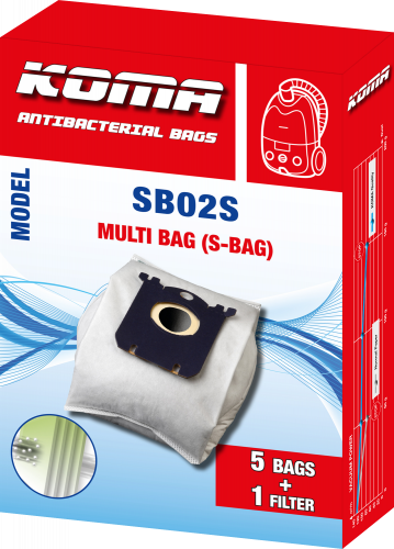 SB02S - Set mit 25 Stück Staubsaugerbeuteln für AEG, Electrolux, Philips, Zanussi Staubsauger, baugleich mit S-BAG