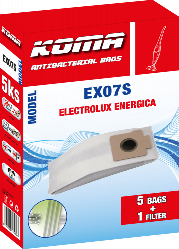 EX07S - Set mit 25 Stück Staubsaugerbeuteln für Electrolux Energica ES 17 Staubsauger