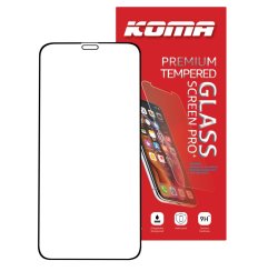 KOMA Gehärtetes Glas Full Cover für iPhone 12 Mini, Rundheit 3D, Härte 9H