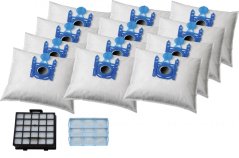 KOMA BS67PL -Zubehörsatz für Bosch typ G, Siemens Staubsauger, 12 Staubsaugerbeutel, 1 Hepa-Filter und Motorfilter