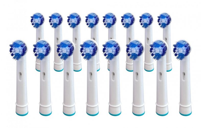 NK08 - Set mit 16 zertifizierten Ersatzköpfen für Braun Oral-B Precision Clean Zahnbürsten