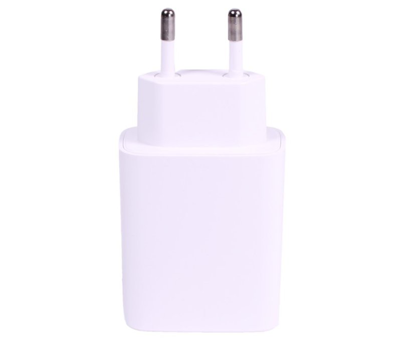KOMA Napájecí adaptér 20W, USB-A / USB-C pro Apple iPhone / iPad, rychlonabíjecí, bílý
