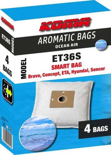 KOMA ET36S - Aromabeutel mit Meeresduft für ETA e-Bag, 4 Stück