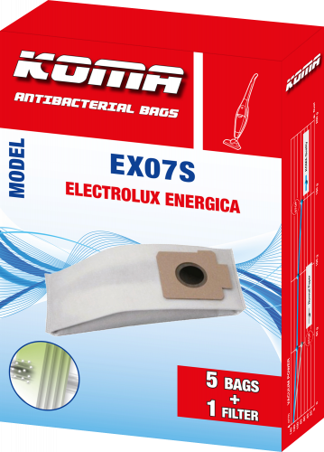 KOMA EX07S - Set mit 25 Stück Staubsaugerbeuteln für Electrolux Energica ES 17 Staubsauger