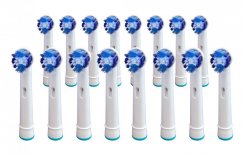 KOMA NK08 - Set mit 16 zertifizierten Ersatzköpfen für Braun Oral-B Precision Clean Zahnbürsten