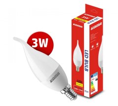 KOMA LED žárovka KOMA E14 3W, svíčka, 230V, 240lm, 30000h, 6500K studená bílá