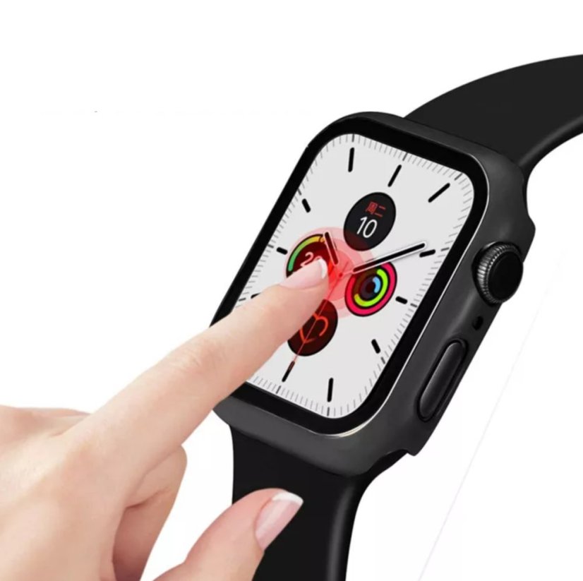 Ochranný kryt s tvrdeným sklom pre Apple Watch 38 mm (Series 1,2,3), priehľadný