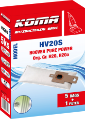 KOMA HV20S - Set mit 25 Stück Staubsaugerbeuteln für Hoover Pura Power H20 Staubsauger
