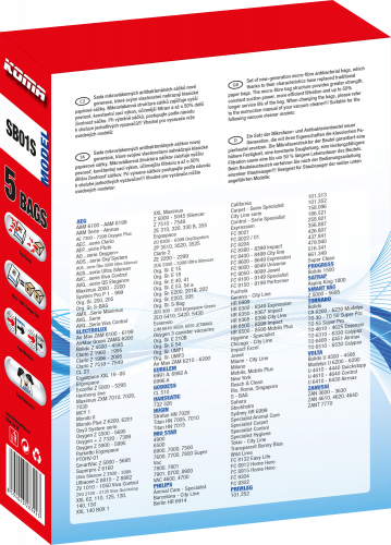 SB01S - Zubehörsatz für Electrolux, AEG, Philips Staubsauger, 15 Staubsaugerbeutel, 1 Hepa-Filter