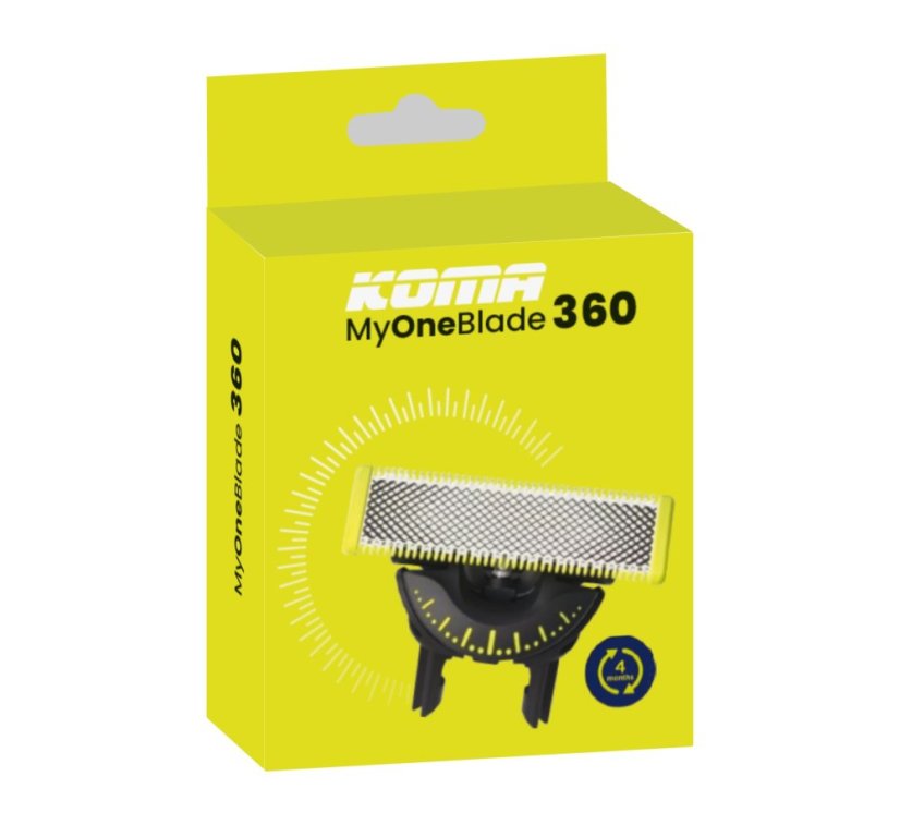KOMA MOB360 - Ersatzklingen kompatibel mit Philips OneBlade 360, 1St.