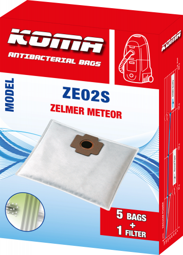 ZE02S - Set mit 25 Stück Staubsaugerbeuteln für Zelmer Meteor Staubsauger